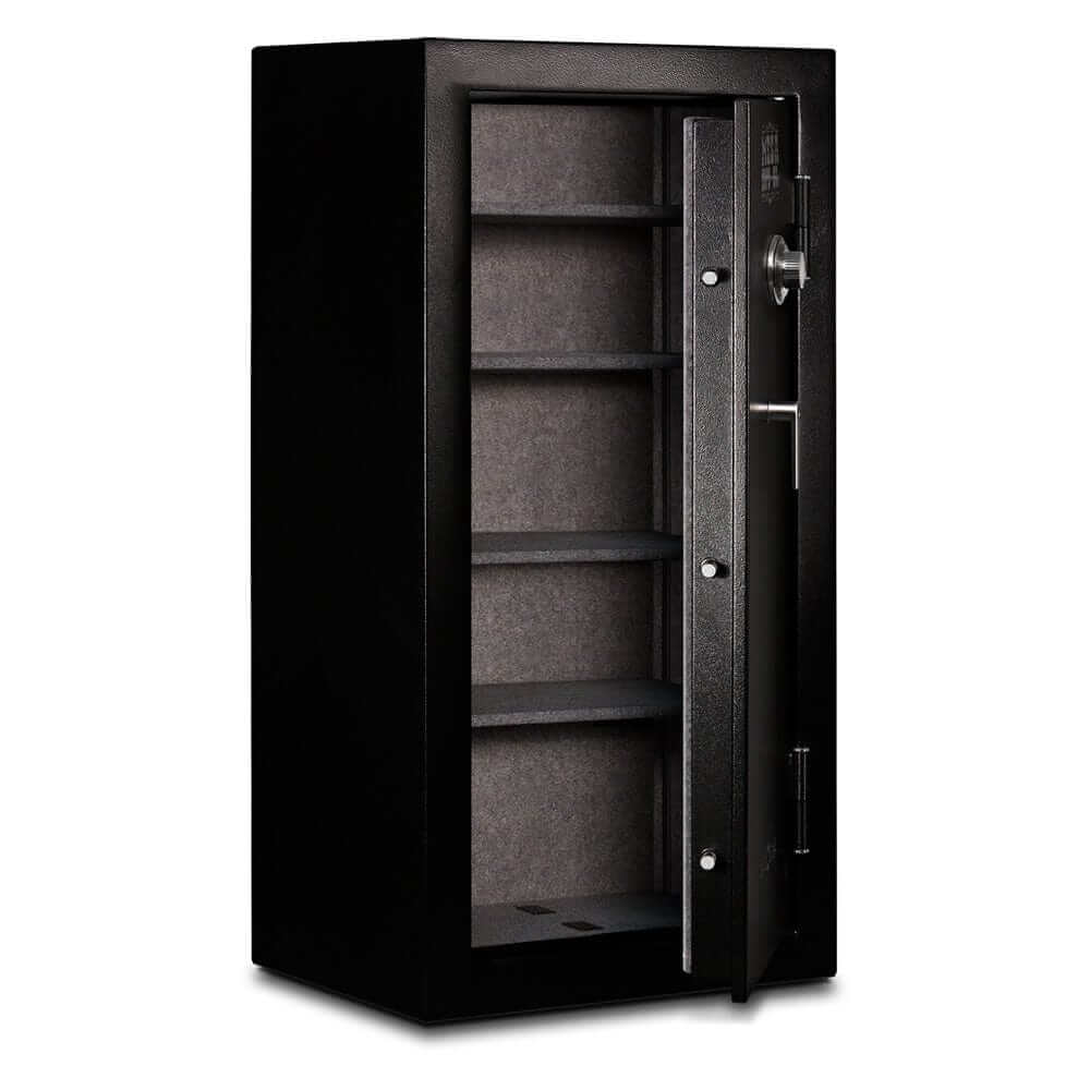 Mesa 16.5 cu. ft. ammo safe with combination lock and adjustable shelves, perfect for secure ammunition storage.