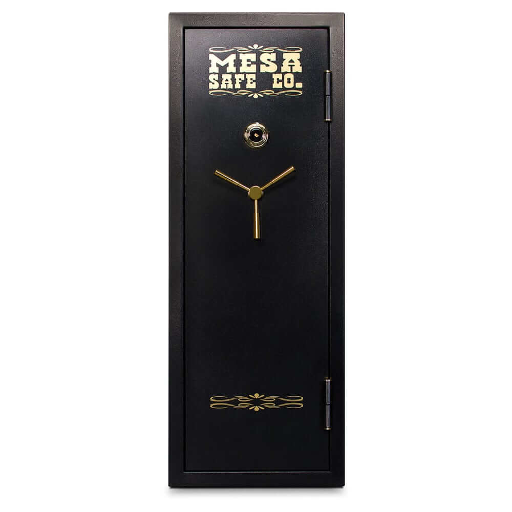 Mesa Constitution Safe with combination lock, featuring a sleek all steel construction for security and fire protection.