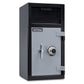 Mesa Depository Safe - 1.3 cu. ft. with combination lock in black and grey, designed for secure cash and valuables storage.