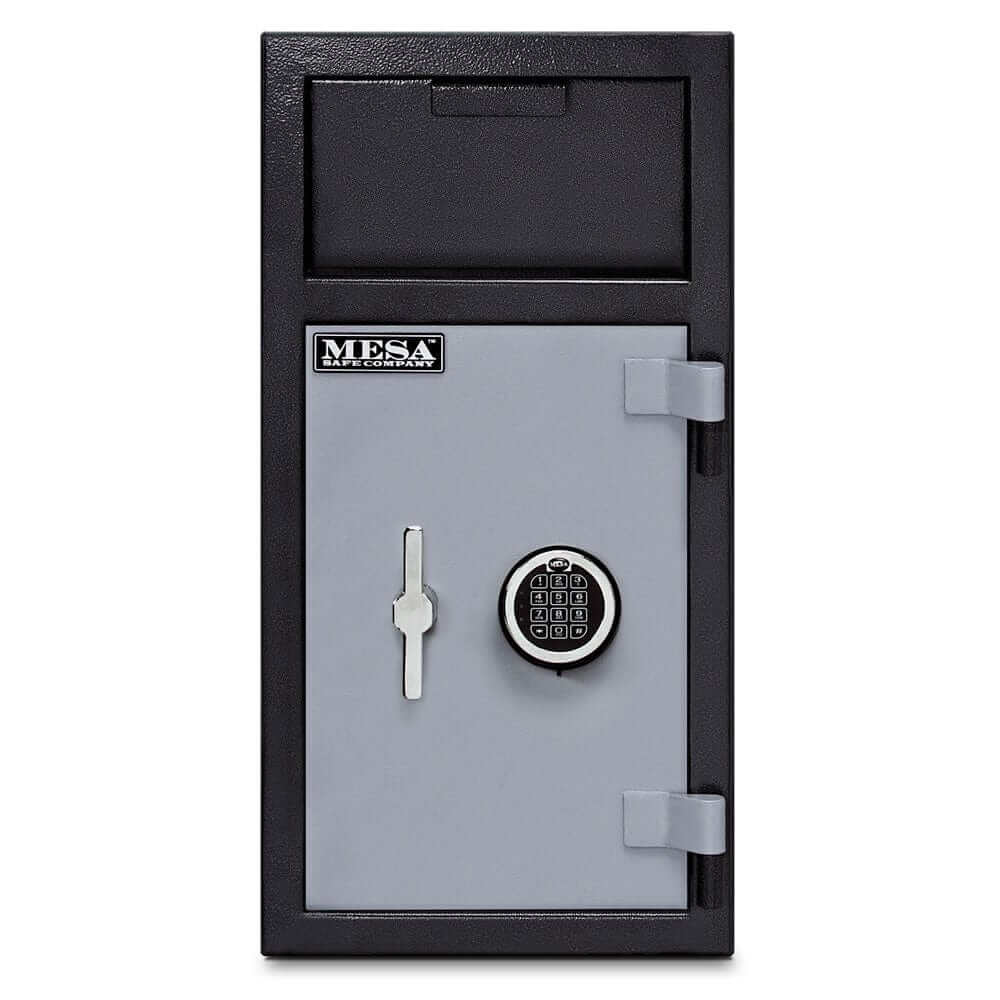 Mesa Depository Safe MFL2714EILK with electronic lock, designed for secure cash deposits and internal theft protection.