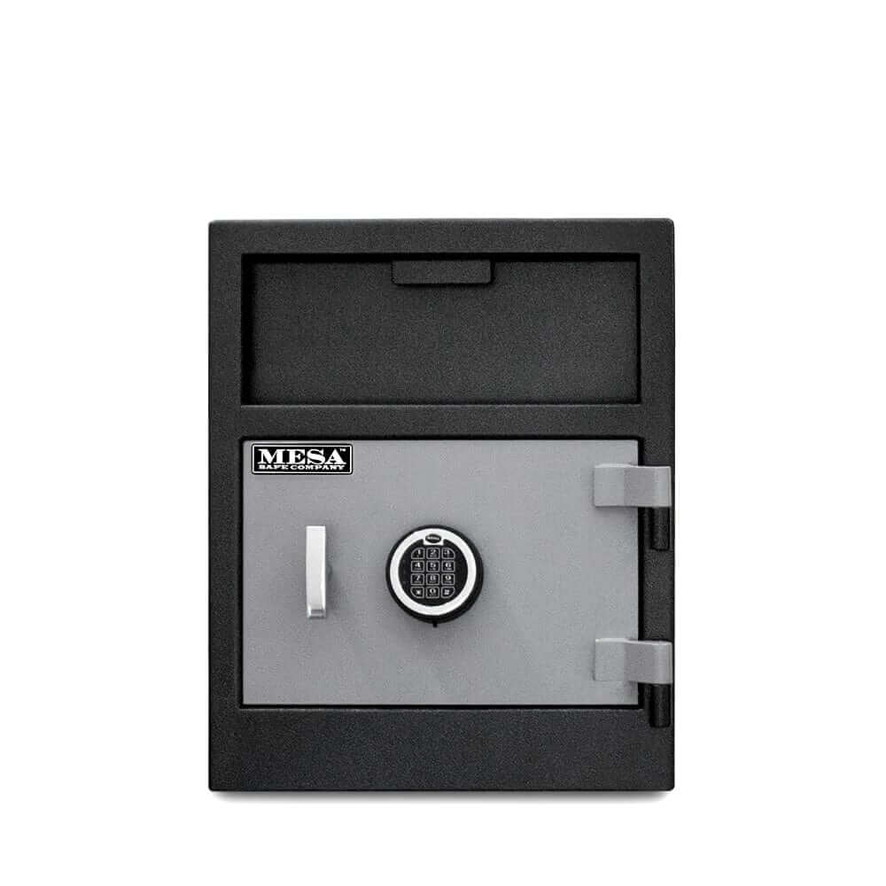 Mesa MFL2118E depository safe with electronic lock, designed for secure cash and valuables storage.