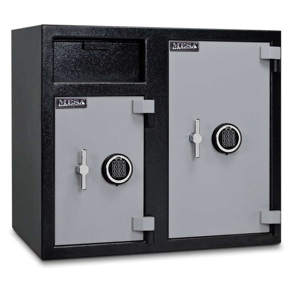 Mesa Depository Safe - 6.7 cu. ft. with electronic lock and dual access for secure cash storage.