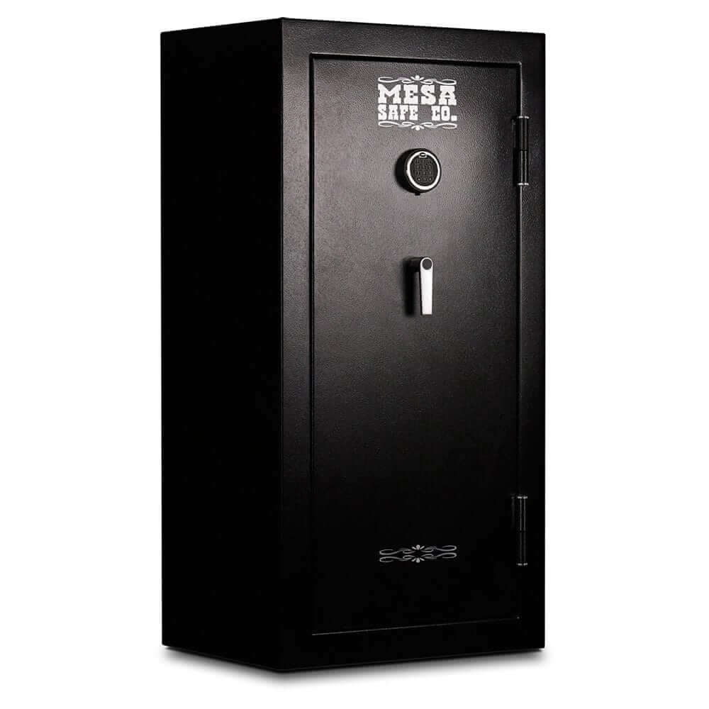 Mesa MGL24E Gun Safe - 24 rifle capacity - features electronic lock, 30-minute fire rating, durable 12 gauge steel.