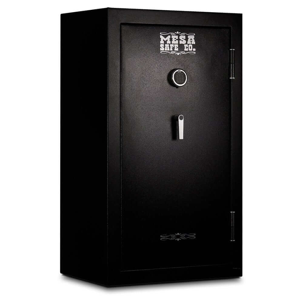 Mesa Gun Safe MGL36E, 36 rifle capacity, electronic lock, 30-minute fire rating, durable 12 gauge steel.