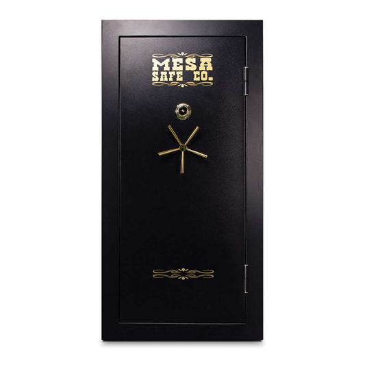 Mesa Gun Safe MBF7236C with combination lock and secure all-steel construction for 42 gun capacity. 