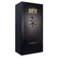 Mesa Gun Safe with electronic lock, 42 gun capacity and all steel construction, offering fire and burglary protection.