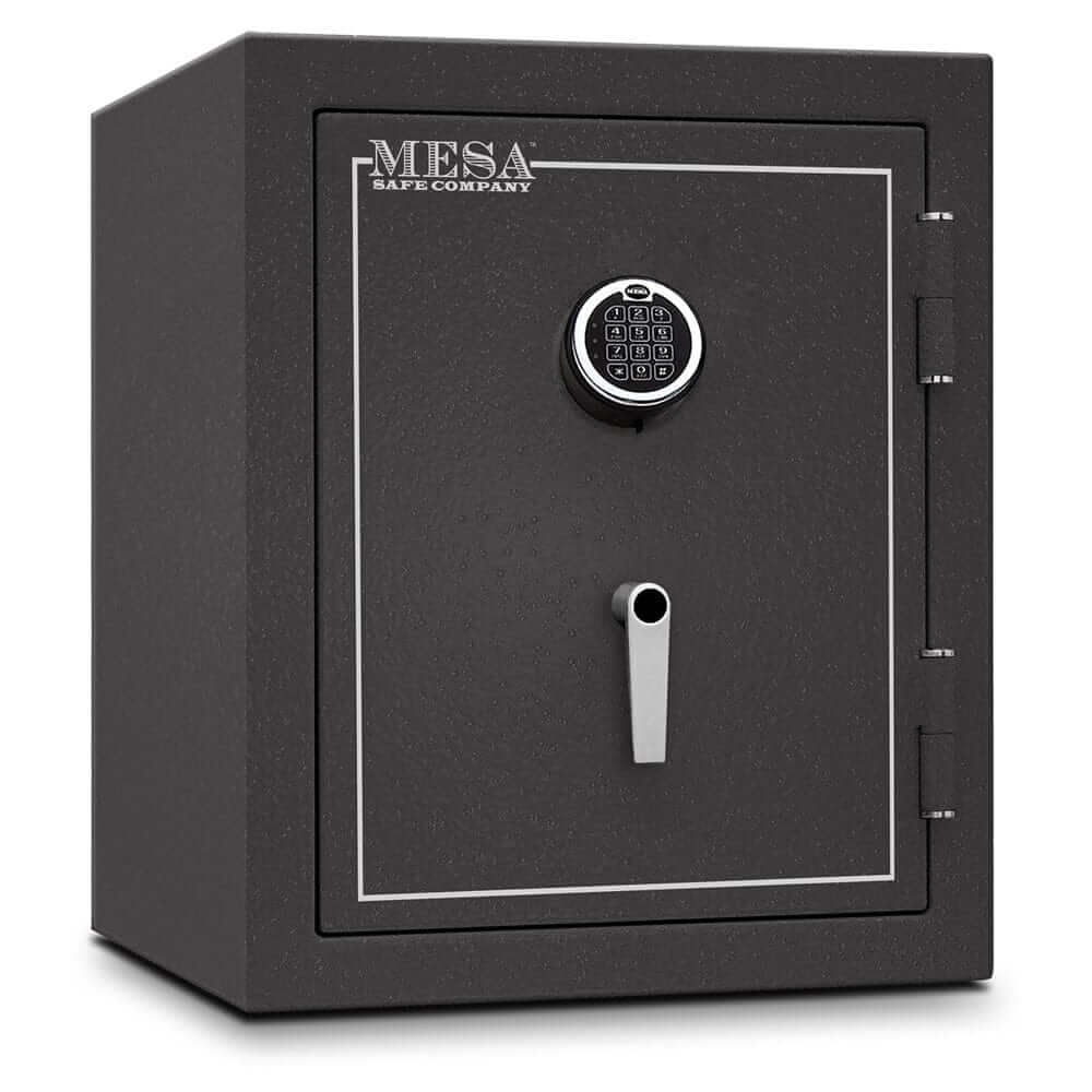 Mesa Safe MBF2620E electronic lock fire and burglary safe for valuables and firearms protection.