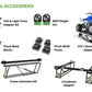 Image showcasing optional accessories for QuickJack: SUV adapters, wall hangers, pinch-weld blocks, and more.