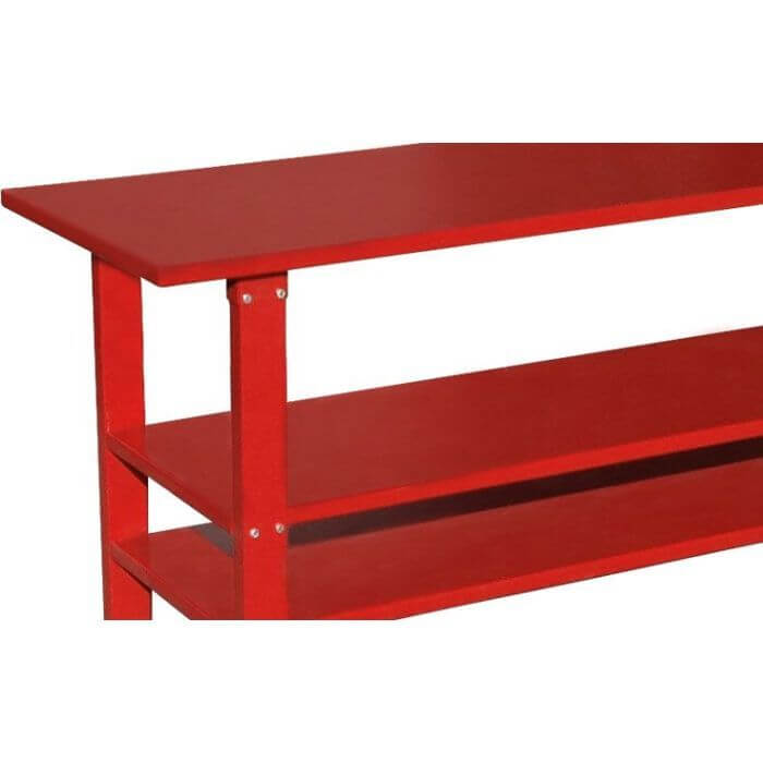 Ranger RWB-2S red dual-shelf workbench with robust construction and durable powder-coated finish.