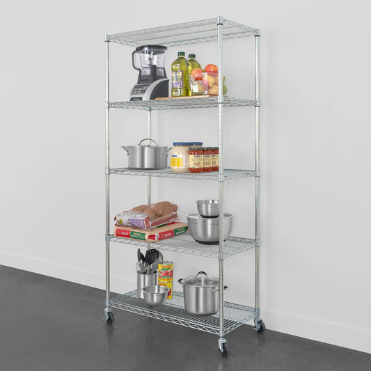 SafeRacks 18" x 36" x 72" 5-Tier Wire Rack 