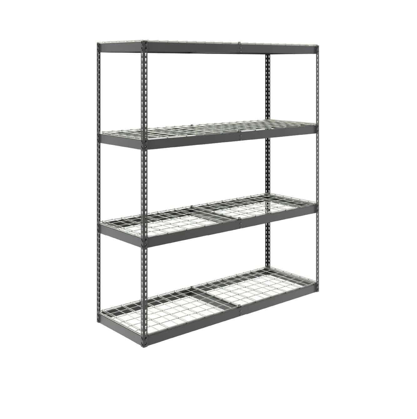 SafeRacks 24x72x84 heavy-duty industrial steel garage shelving with adjustable shelves. 