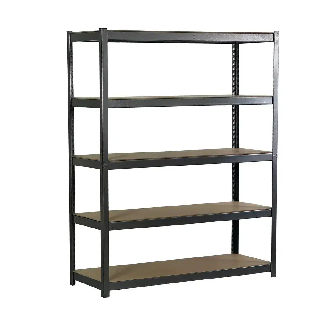 SafeRacks 18x60x72 garage shelving unit with five adjustable shelves for efficient storage solutions.