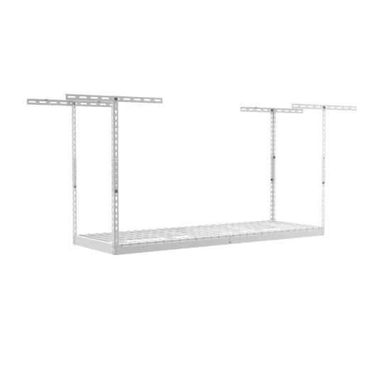 SafeRacks 2' x 6' overhead garage storage rack with powder coat finish, adjustable drop length, holds up to 300lbs.