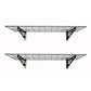 Saferacks heavy-duty 24" x 48" wall shelves with metal brackets for garage or home storage.