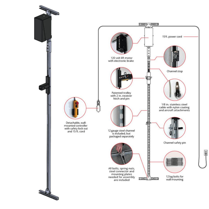 Garage Storage Lifts | Motorized Ceiling Lift Systems