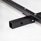 Close-up of Lift system's 2 inch hitch receiver for easy motorized garage storage solutions.