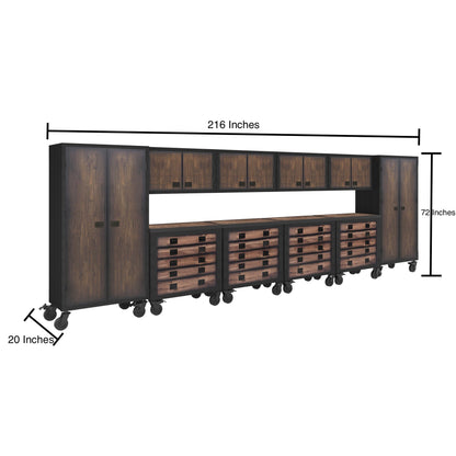 Duramax 10-Piece Garage Storage Combo Set w/ Tool Chests, Wall Cabinets and Free Standing Cabinets 10P4TC4WC2FC