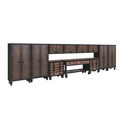 Duramax 11-Piece Garage Storage Combo Set w/ Workbench, Tool Chests, Wall Cabinets and Free Standing Cabinets 11P1WB2TC4WC4FC