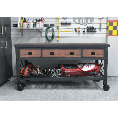 Duramax 5-Piece Garage Storage Combo Set w/ Workbench, Wall Cabinets and Free Standing Cabinets 5P1WB2WC2FC