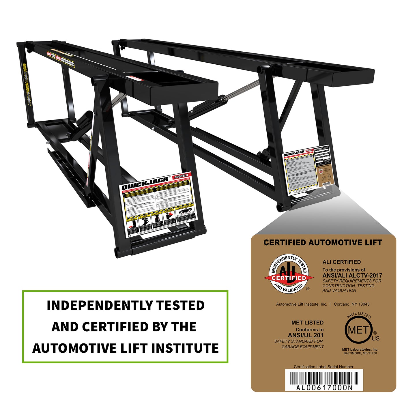 QuickJack 6000ELX Extended-Width Portable EV Car Lift 5175650