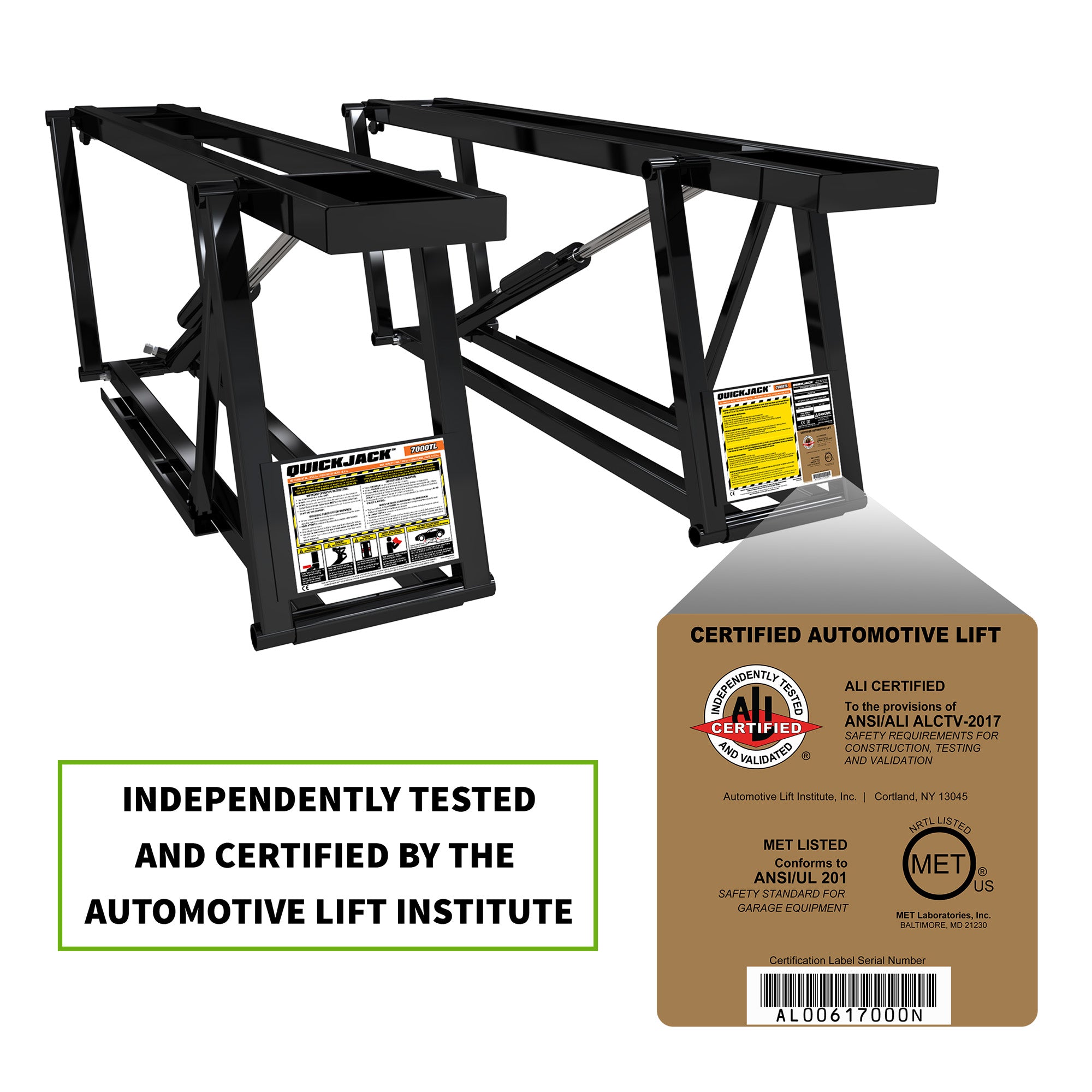 QuickJack 7000TL Portable Car Lift 110V Standard Frame 5175640