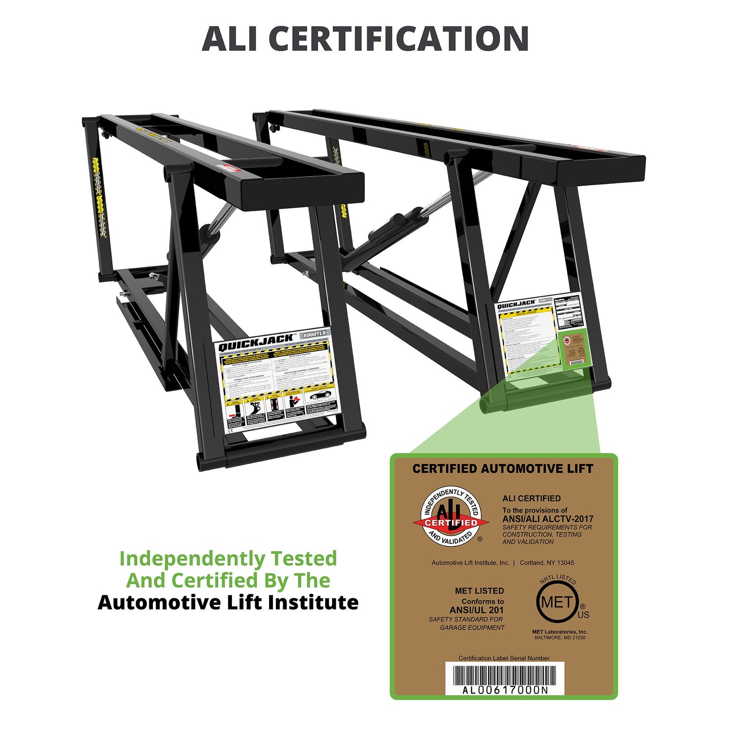 QuickJack 8000TLX 8,000-lb. Portable Car Lift Extended Frame 5175673