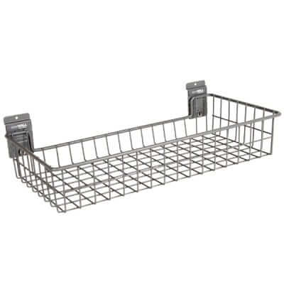 storeWALL Basic Garage Storage Basket, durable metal wire basket for organizing items in small or large spaces.