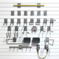 StoreWALL Deluxe Garage Hook Bundle featuring various heavy-duty hooks for tool organization.