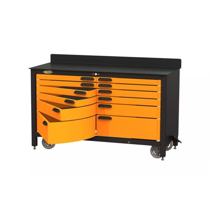Swivel Storage Solutions Max 60 10-Drawer 60" Rolling Workbench | MAX603510