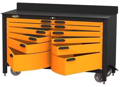 Swivel Storage Solutions Pro 60 12-Drawer 60" Rolling Workbench | PRO603512