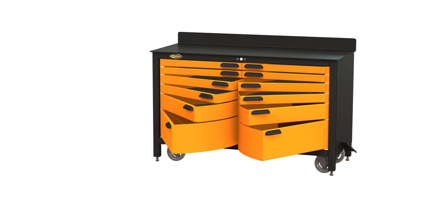 Swivel Storage Solutions Pro 60 12-Drawer 60" Rolling Workbench | PRO603512
